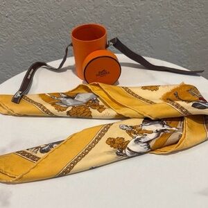 Hermes 100% Silk Pocket Square
Printed Twilly Scarf